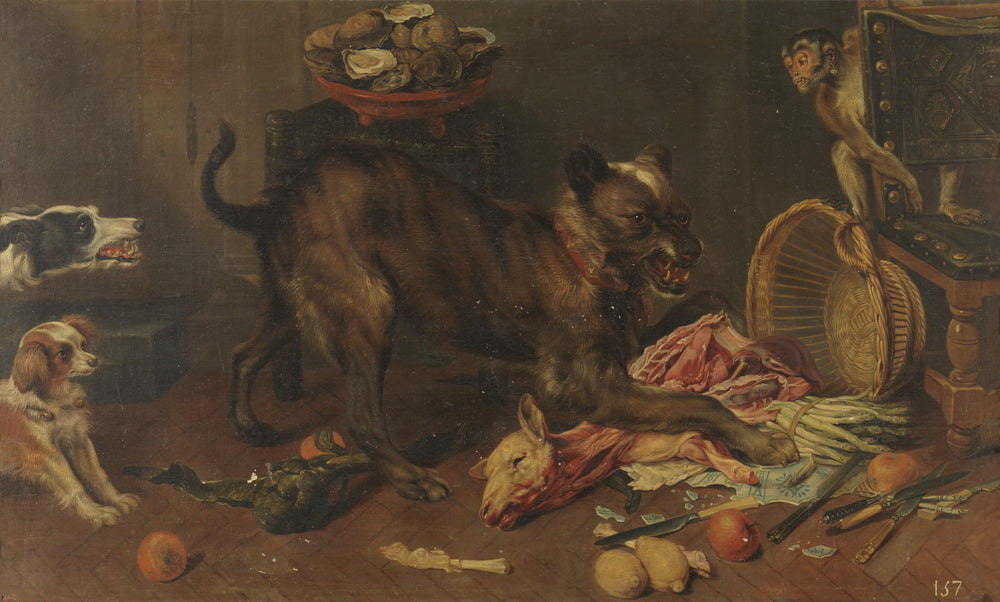 Dog with its Prey - Frans Snyders image 1 reproduction de peinture à l’huile