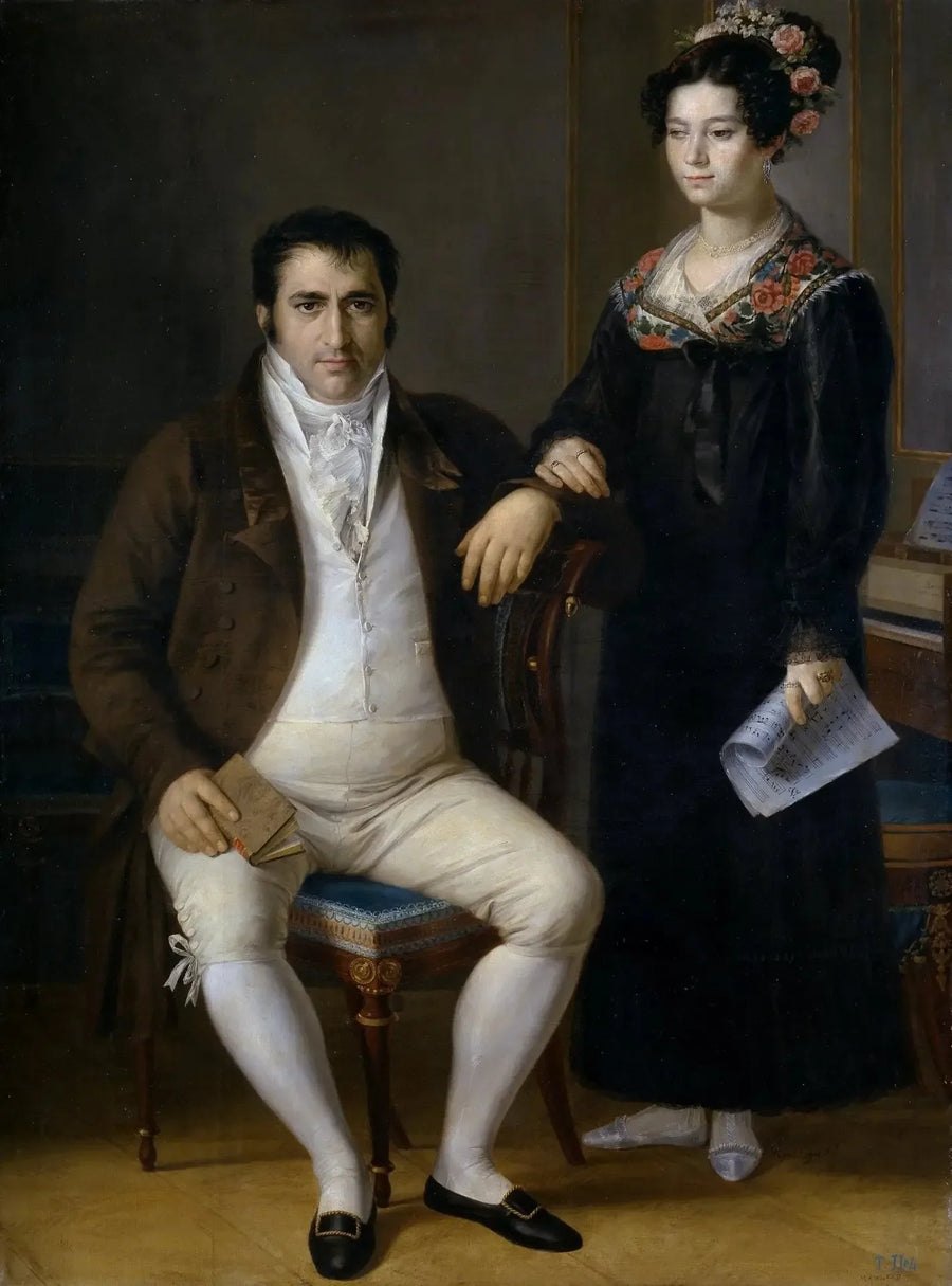 Don Pedro Benítez y su hija María de la Cruz - Rafael Tejeo