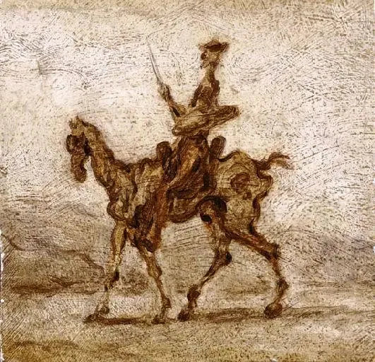 Don Quijote a caballo - Honoré Daumier