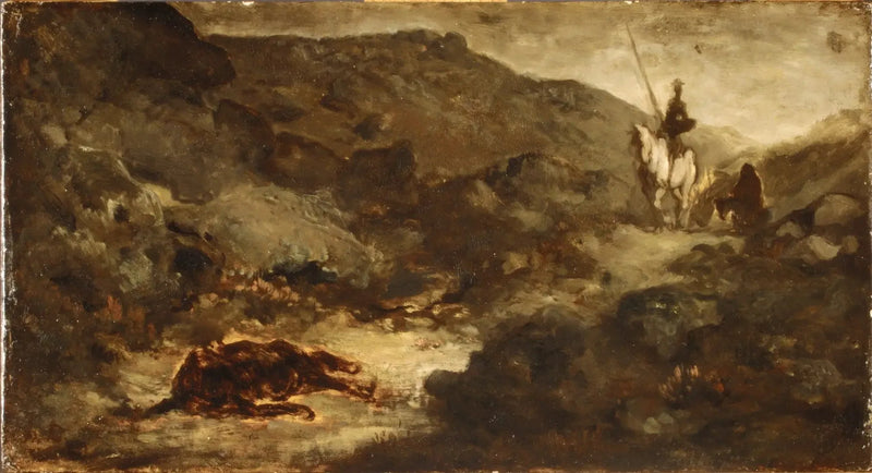 Don Quijote y la mula muerta - Honoré Daumier
