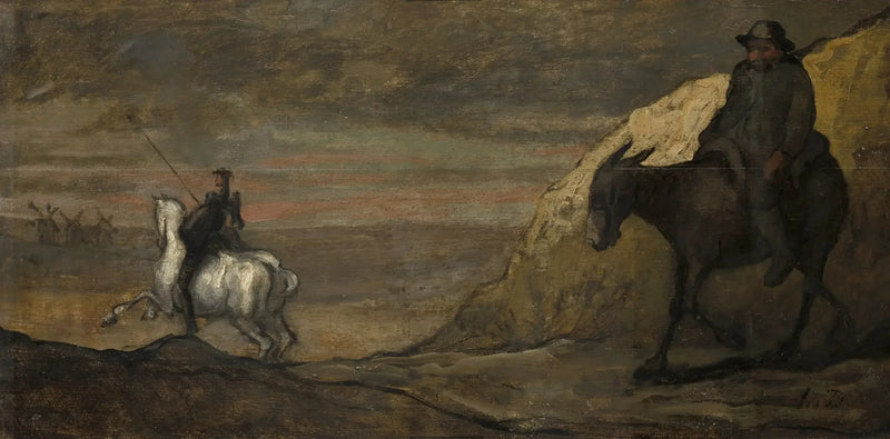 Don Quijote y los molinos de viento - Honoré Daumier