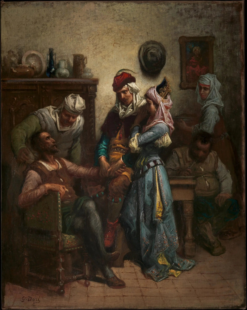Don Quijote y Sancho Panza divertidos por Basile y Quiteria - Gustave Doré