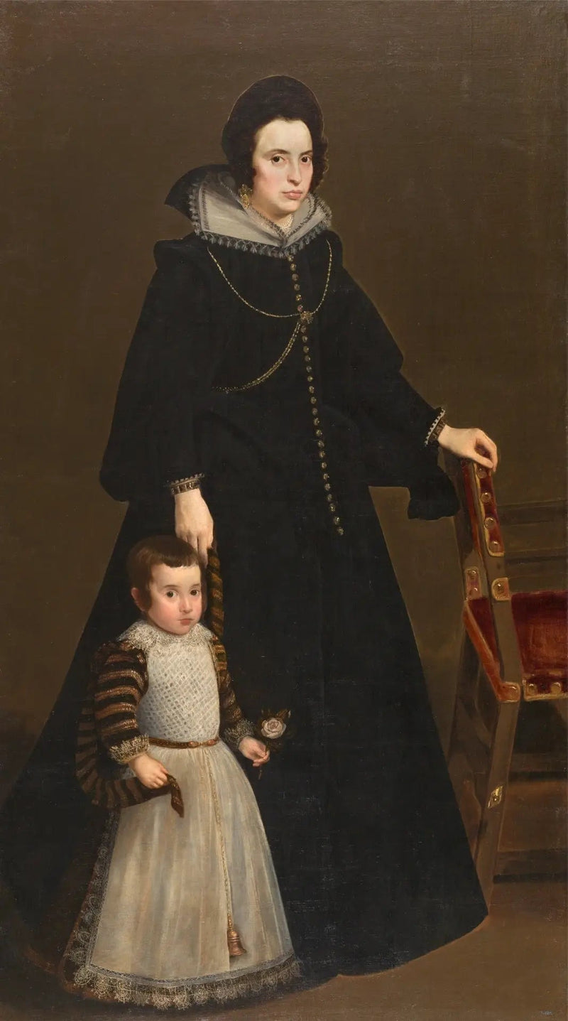 Doña Antonia de Ipeñarrieta y Galdós y hijos don Luis - Diego Velázquez