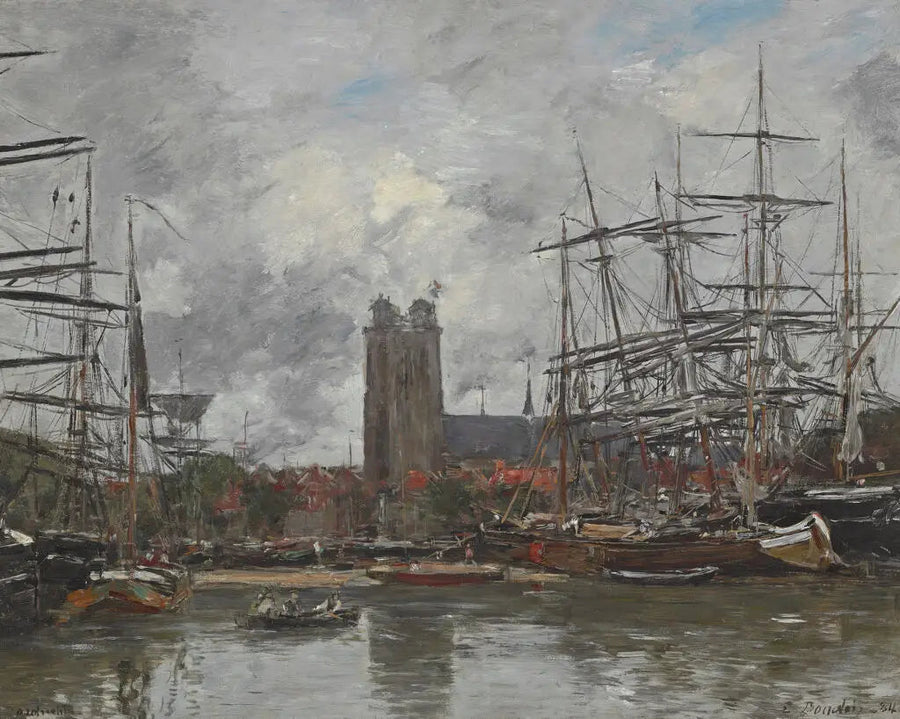 Dordrecht - Vista del puerto - Eugène Boudin