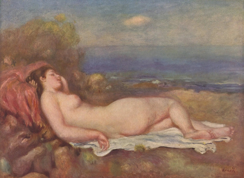 Dormir en la orilla del mar - Pierre-Auguste Renoir