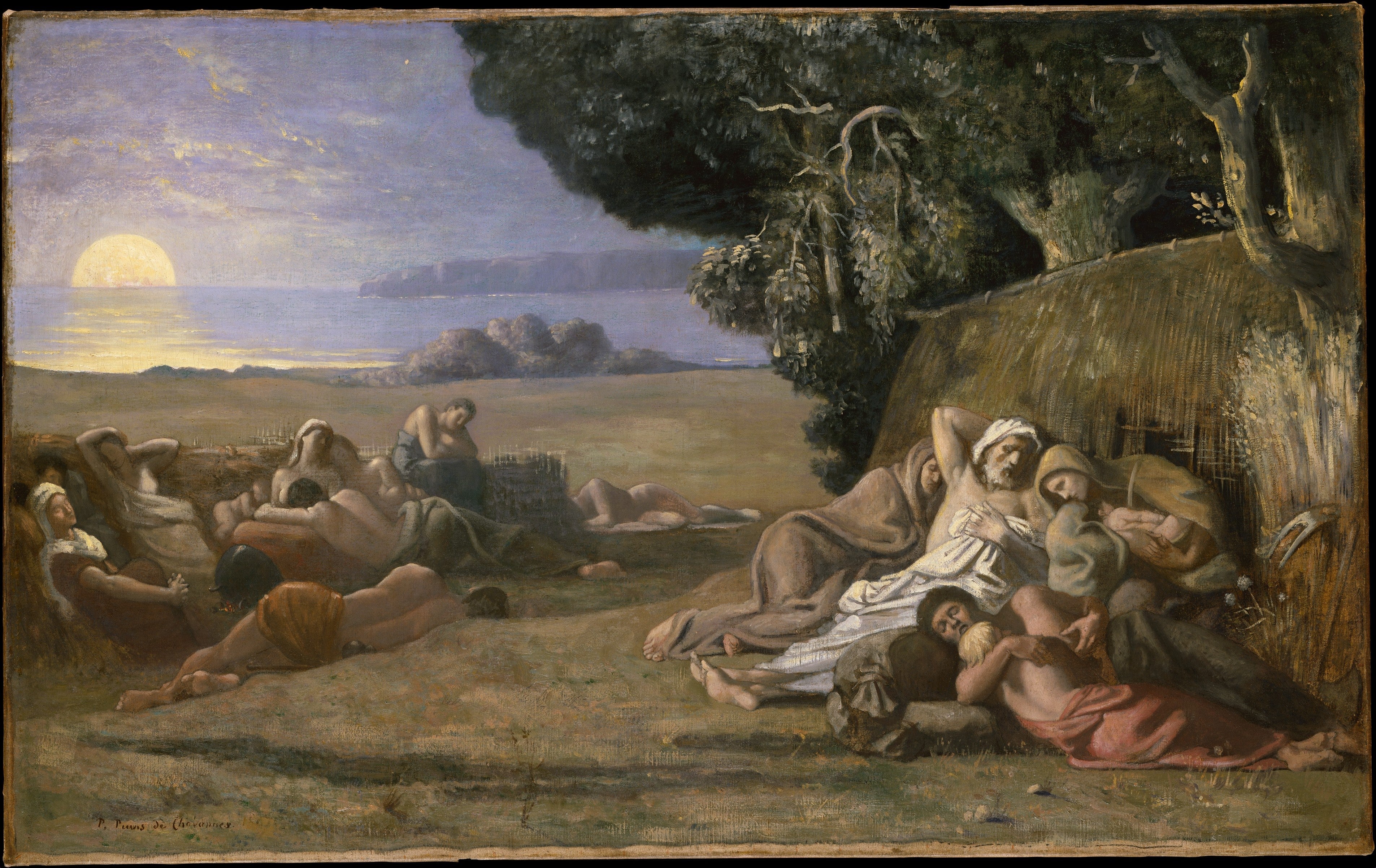 Dormir - Pierre Puvis de Chavannes image 1 copie de tableau peinte à la main