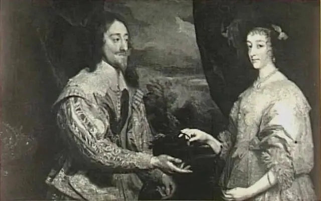 Doble retrato de Carlos I Estuardo, rey de Inglaterra y de su esposa Henriette Marie de Bourbon, reina de Inglaterra (1609-1669) - Antoine van Dyck