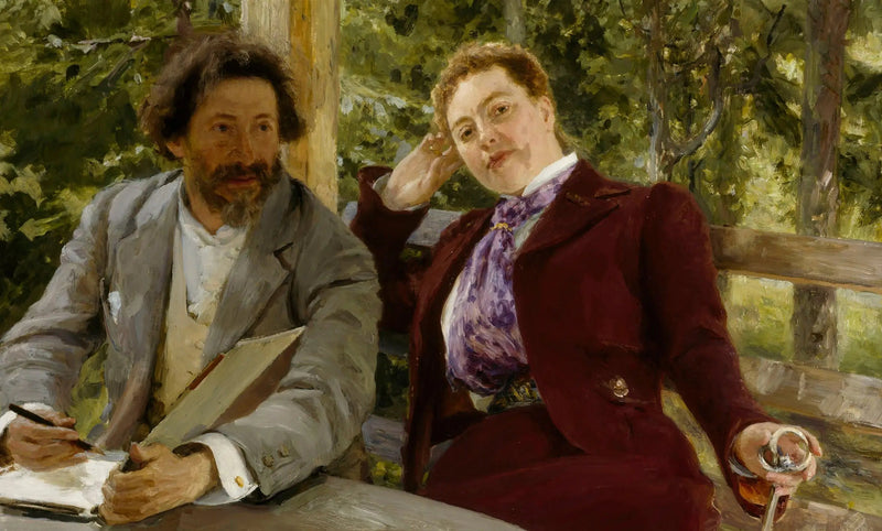 Doble retrato de Natalia Nordmann y Ilya Repin - Ilya Repin