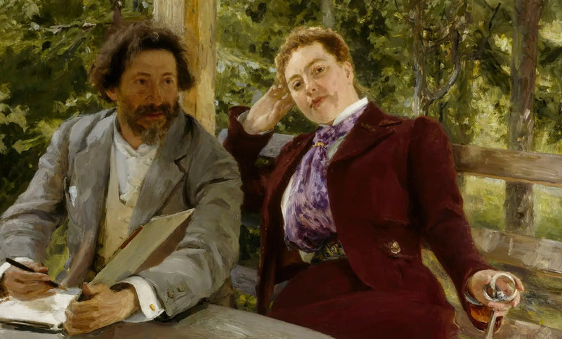 Doble retrato de Natalia Nordmann y Ilya Repin - Ilya Repin