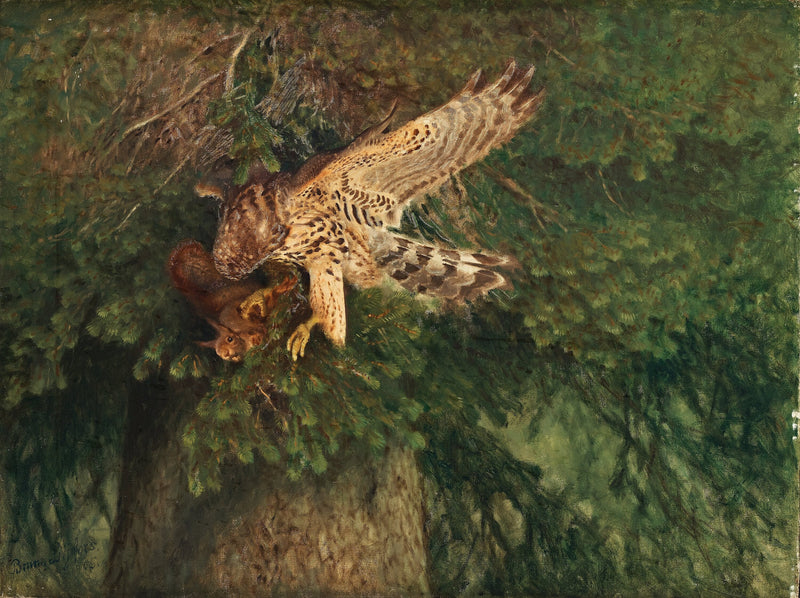 Drama en el bosque - Bruno Liljefors