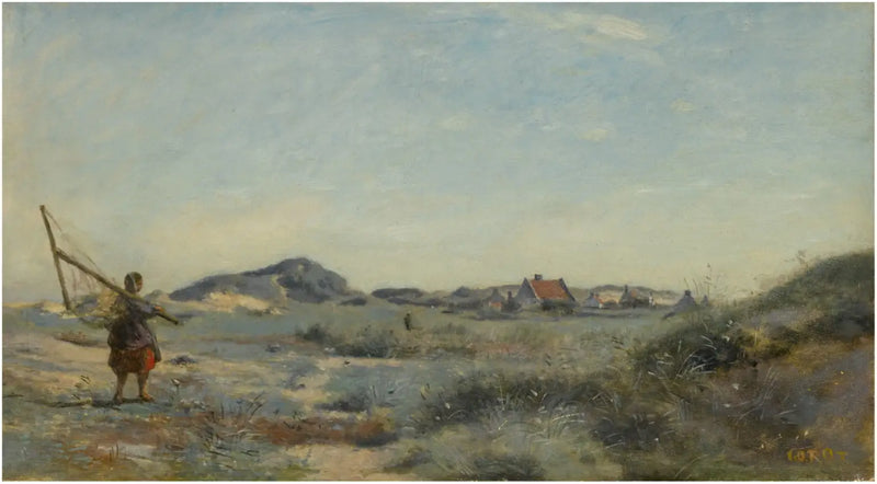 Dunkerque. Una pescadora de camarones - Jean-Baptiste Camille Corot