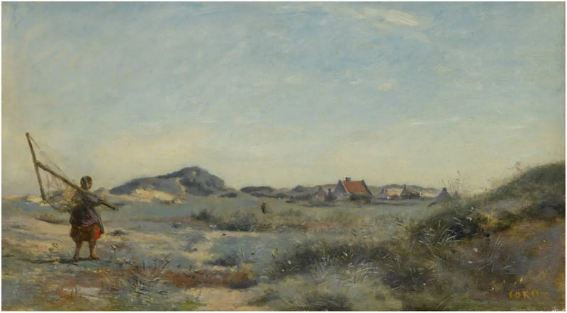 Dunkerque. Una pescadora de camarones - Jean-Baptiste Camille Corot