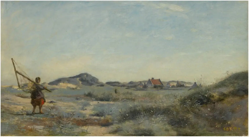 Dunkerque. Una pescadora de camarones - Jean-Baptiste Camille Corot