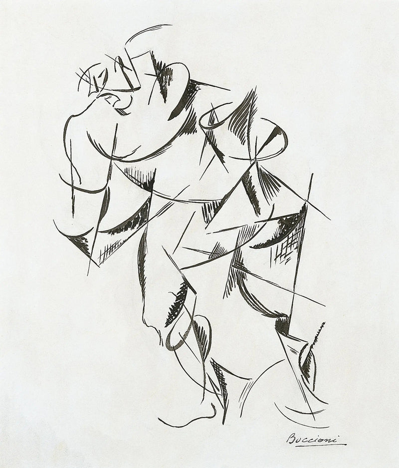 Dinamismo del cuerpo humano: Boxeador - Umberto Boccioni
