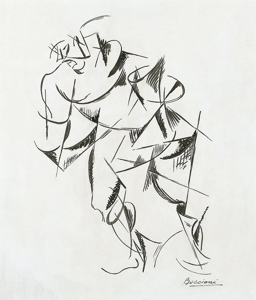 Dinamismo del cuerpo humano: Boxeador - Umberto Boccioni