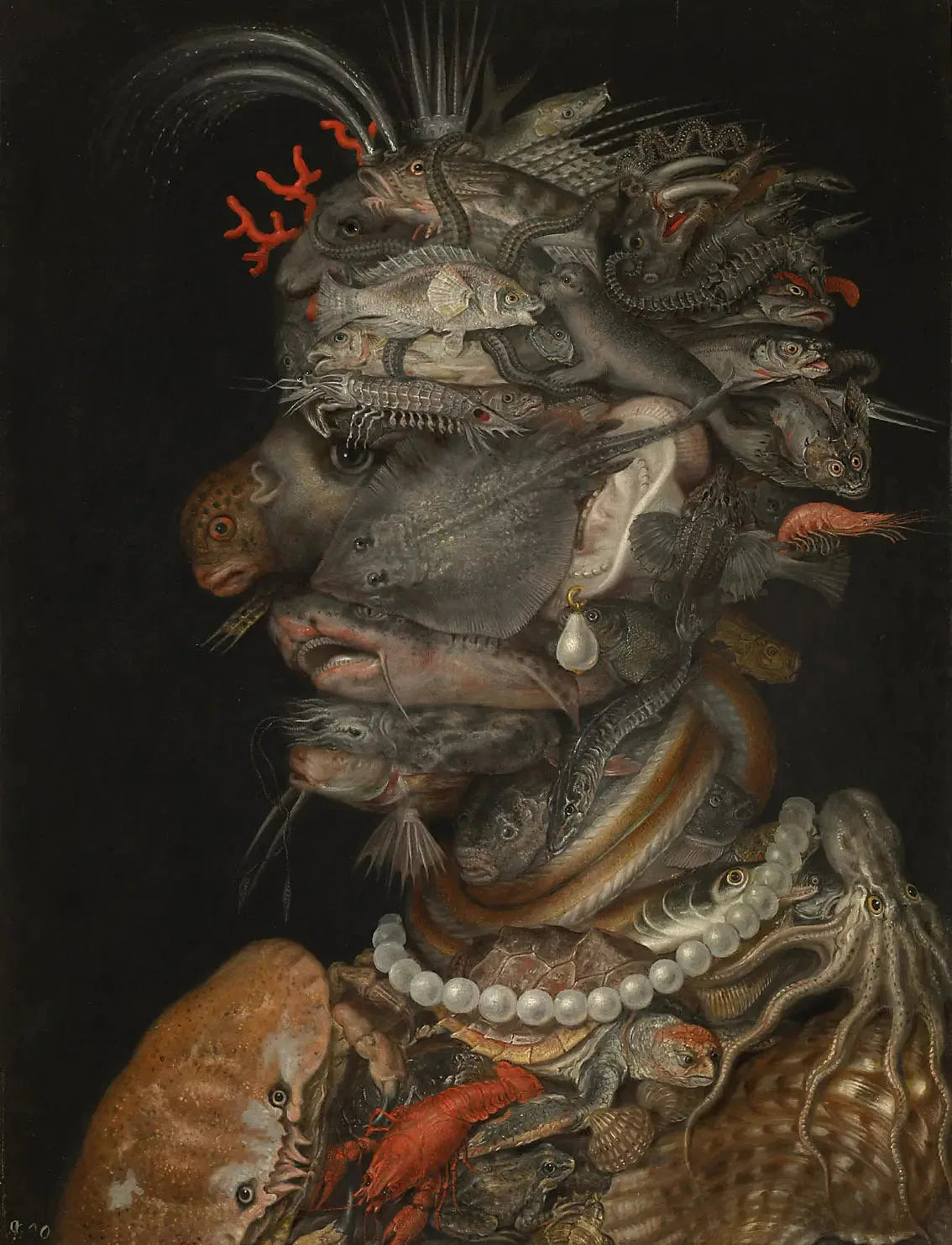 Eau - Giuseppe Arcimboldo image 1 copie peinte à la main à l’huile
