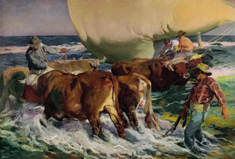 Varada del barco (luz de la tarde) - Joaquín Sorolla