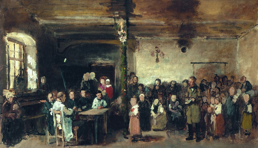 École à Colpach. Croquis - Mihály Munkácsy image 1 reproduction réalisée par Alpha Reproduction