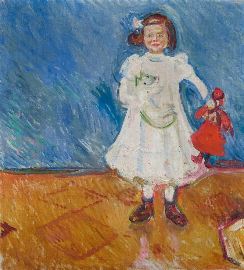 Edmute Esche con la muñeca - Edvard Munch