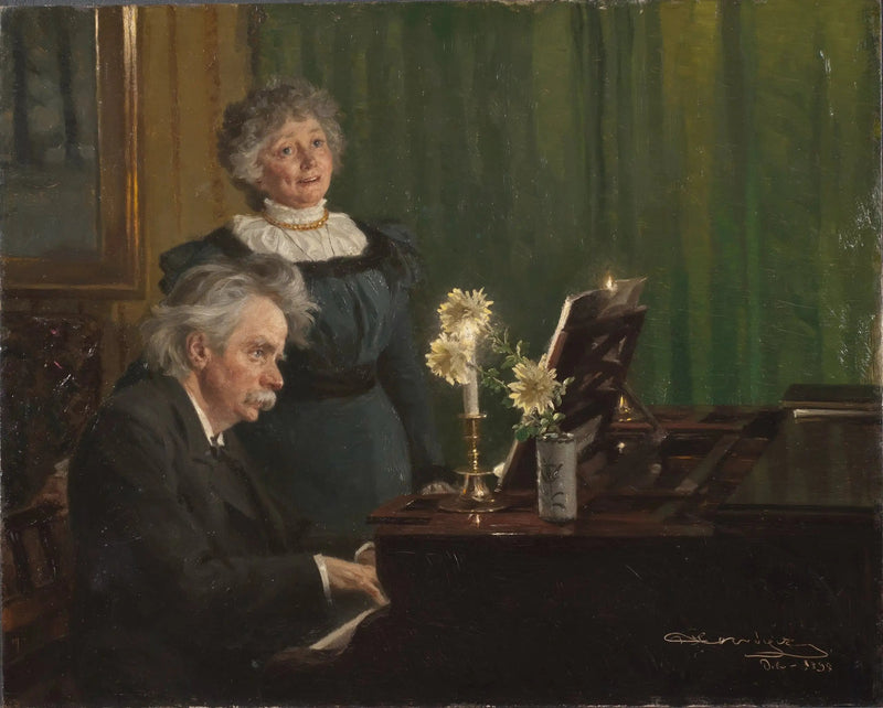 Edvard Grieg acompañando a su esposa - Peder Severin Krøyer