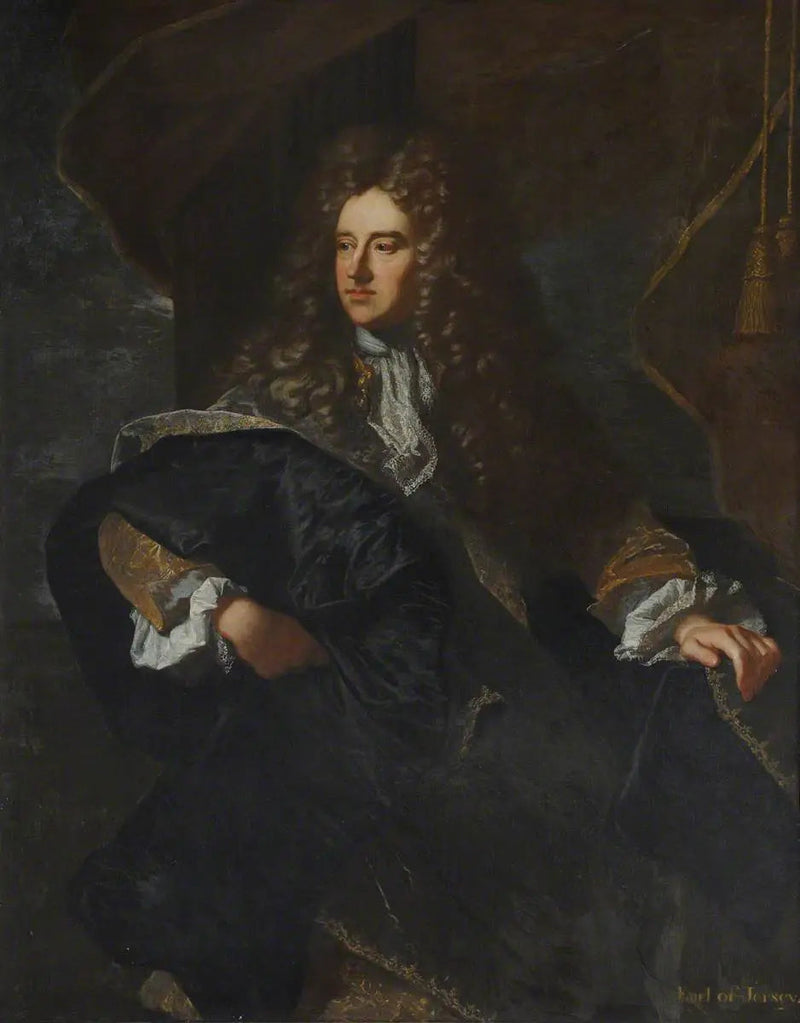 Edward Villiers (1655–1711), conde de Jersey, caballero mariscal de la casa real y diplomático - Hyacinthe Rigaud