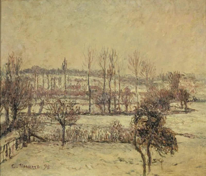 Efecto de nieve en Éragny - Camille Pissarro