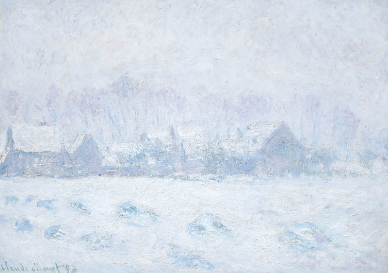 Efecto de nieve en Giverny - Claude Monet