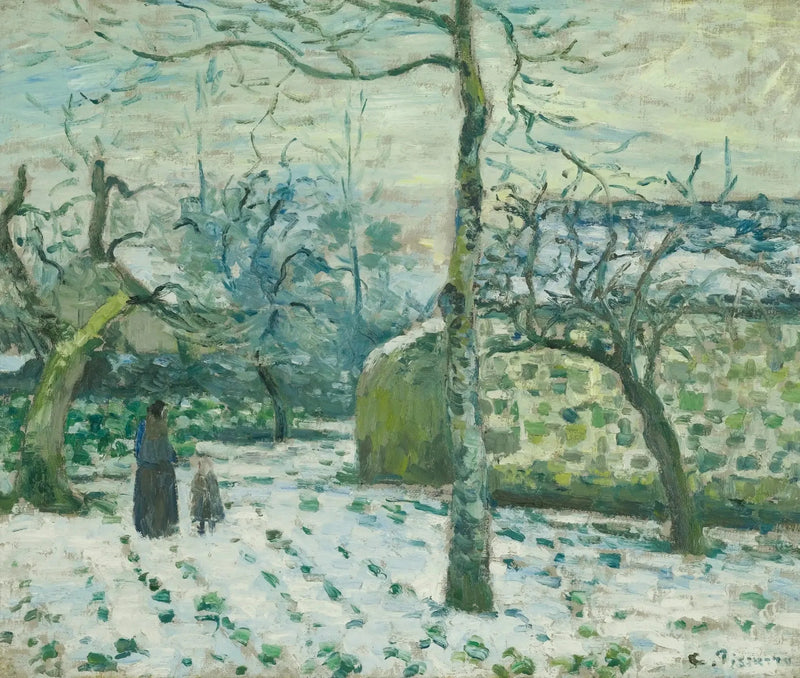 Efecto de nieve en Montfoucault - Camille Pissarro