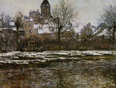 Reproduction du tableau « Effet de neige à Vétheuil - Claude Monet » par Alpha Reproduction en peinture à l’huile