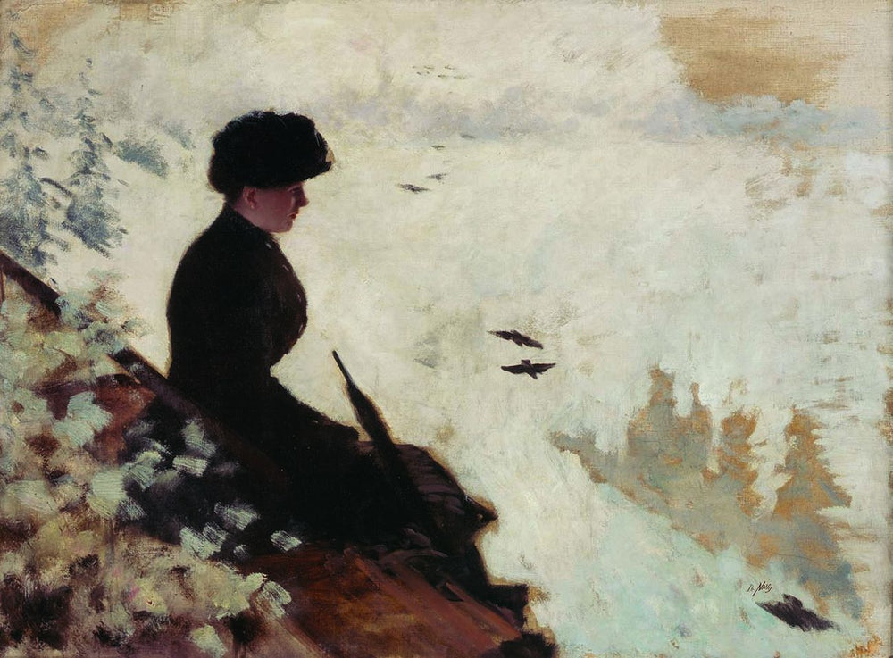 Effet de neige - Giuseppe De Nittis image 1 copie peinte à la main à l’huile