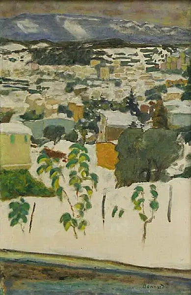 Effet de neige - Pierre Bonnard image 1 tableau peint à l’huile sur toile