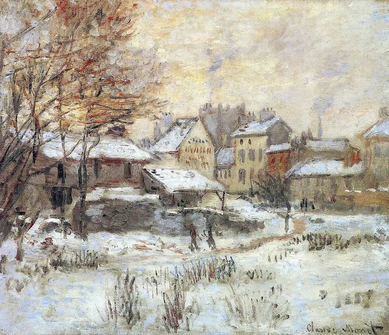 Efecto de nieve, sol poniente - Claude Monet