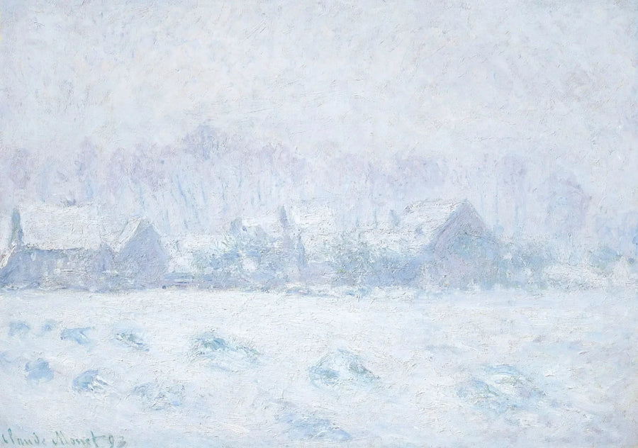 Efecto nieve en Giverny W1331 - Claude Monet