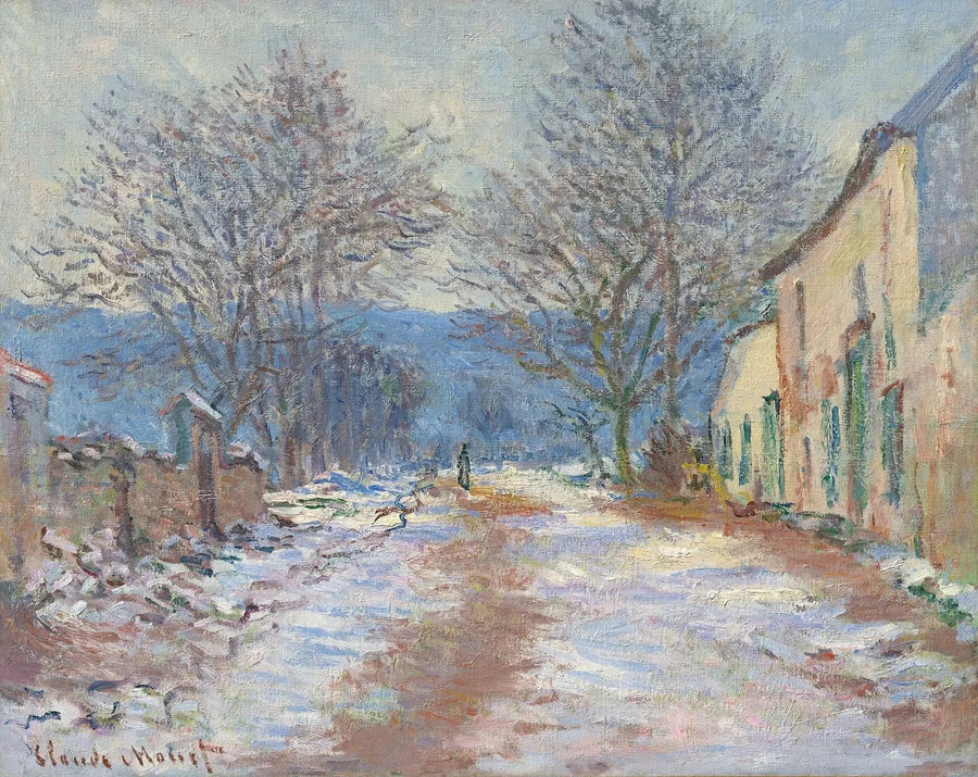 Efecto nieve en Limetz W1056 - Claude Monet