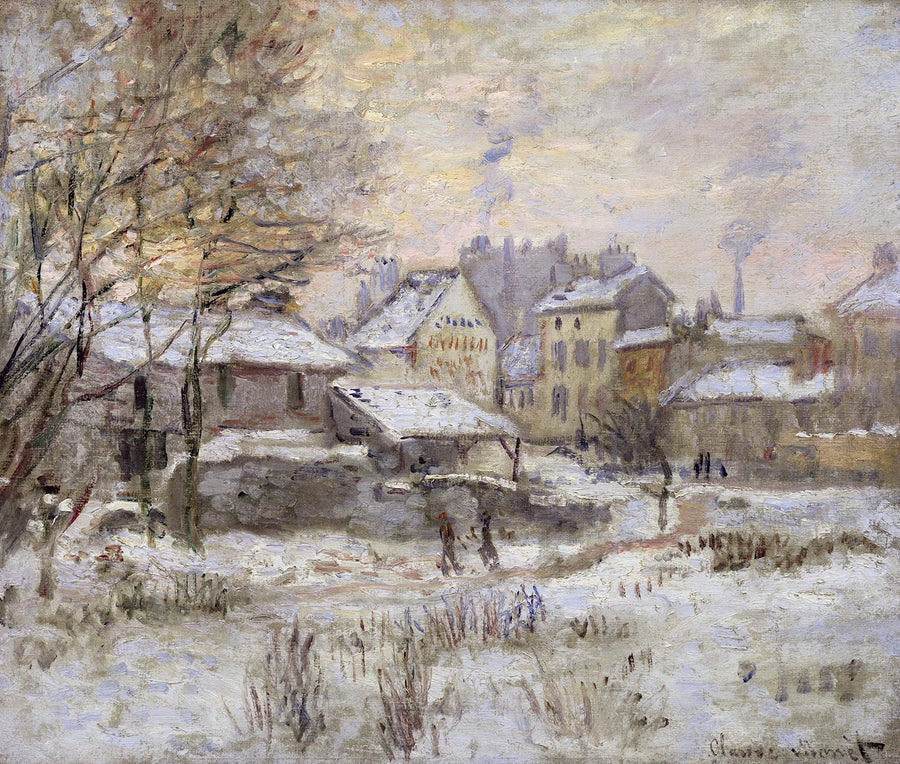 Efecto nieve, puesta de sol W362 - Claude Monet