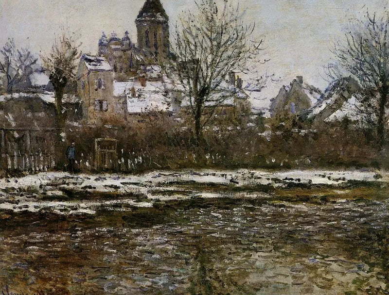 Efecto nieve en Vétheuil W506 - Claude Monet