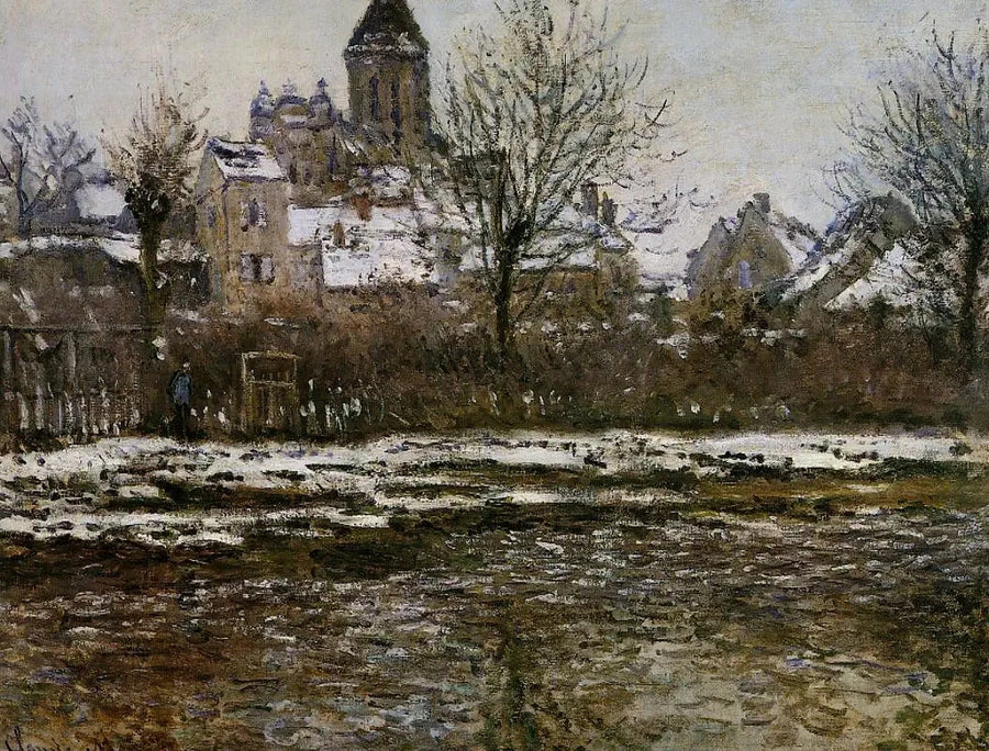 Efecto nieve en Vétheuil W506 - Claude Monet