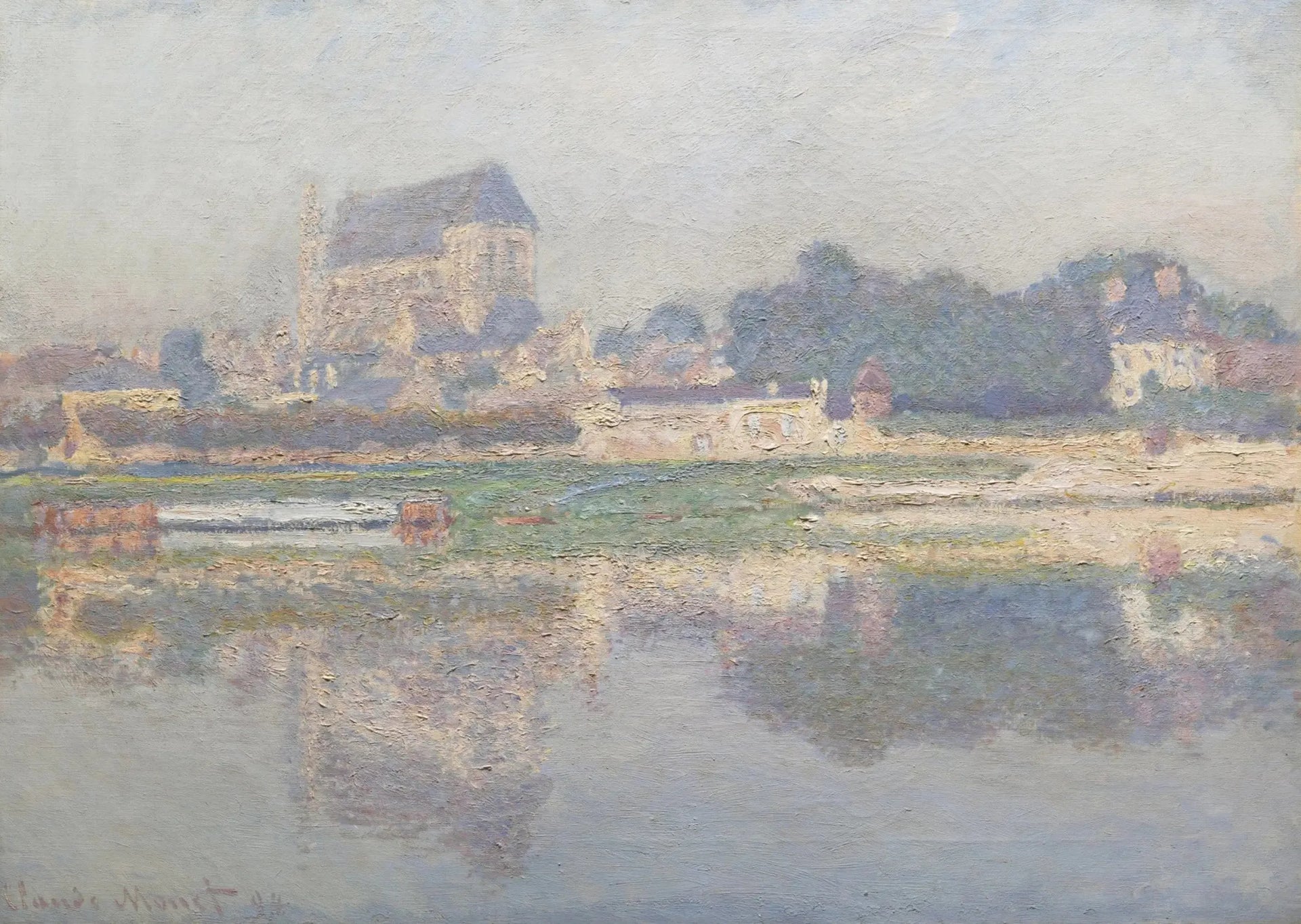 Église de Vernon, soleil - Claude Monet image 1 copie peinte à la main à l’huile