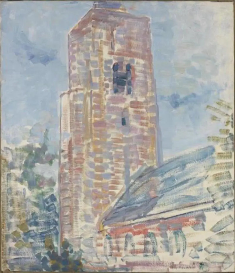 Iglesia de Oostkapelle, nave y torre - Piet Mondrian
