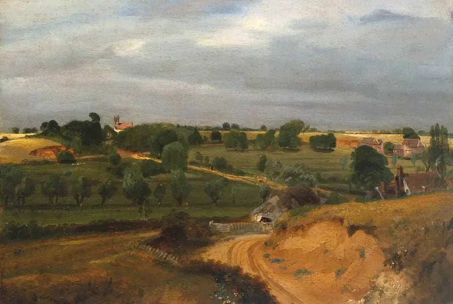 Iglesia y pueblo de Brightwell - John Constable