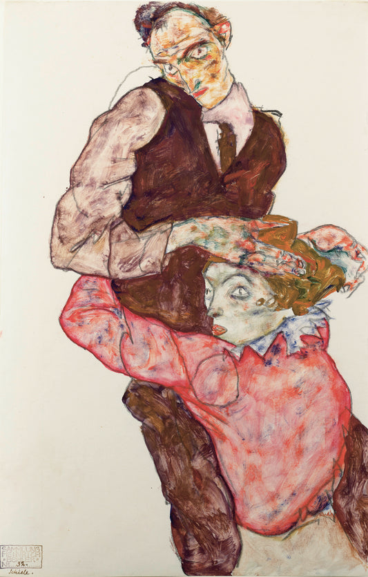 💞 Amantes – Egon Schiele (1914)