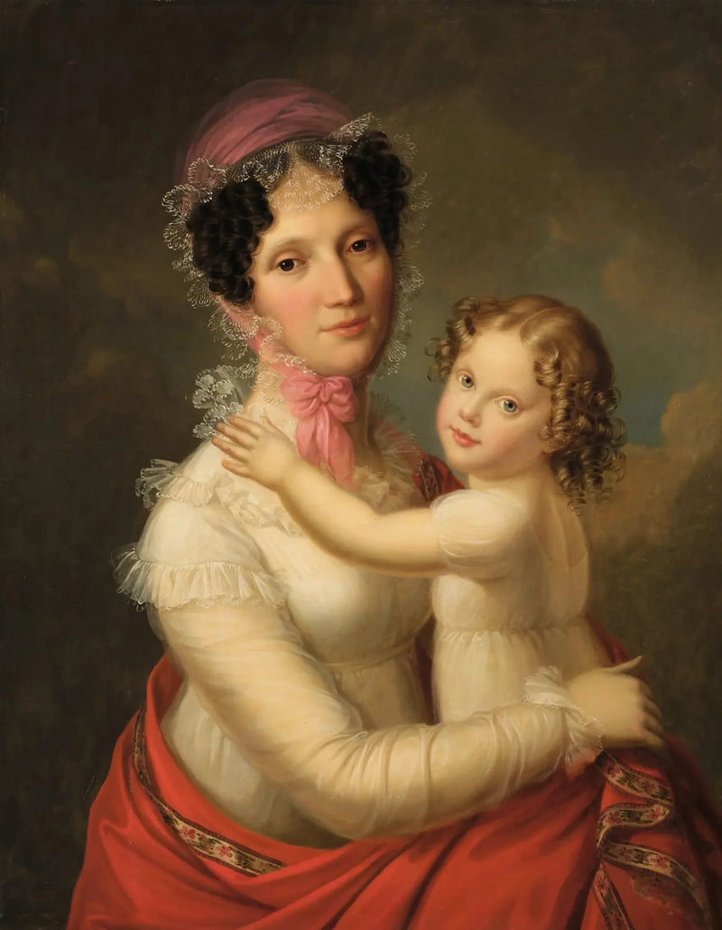 Eleonora Mayer, baronesa de Gravenegg con su hija Isabella - François Gérard