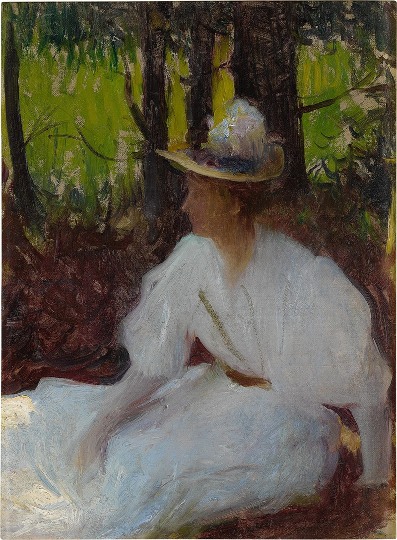 Ellen en el bosque - Frank Weston Benson