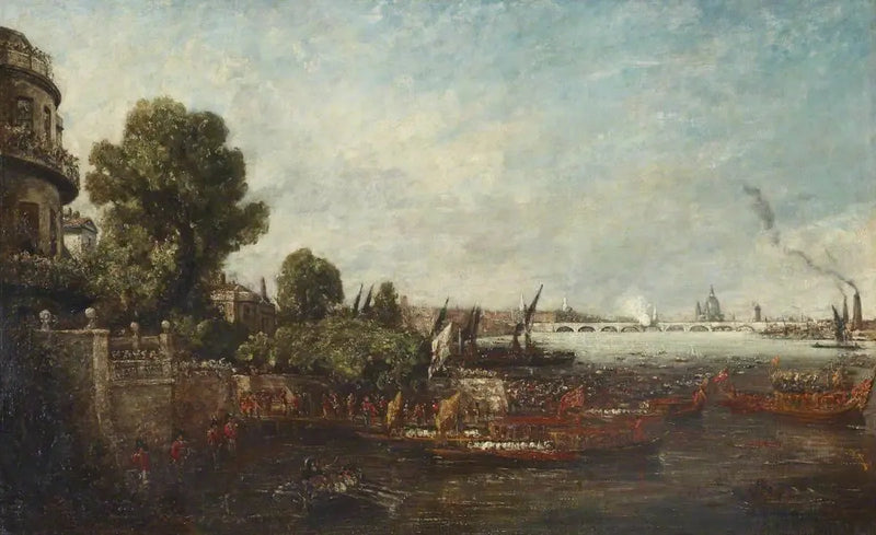 Embarque de Jorge IV desde Whitehall: la apertura del puente de Waterloo, 1817 - John Constable