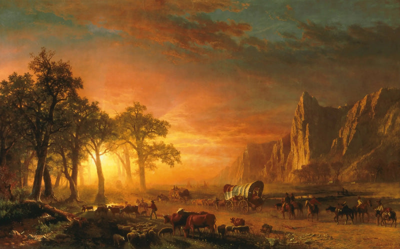 Emigrantes atravesando las llanuras - Albert Bierstadt