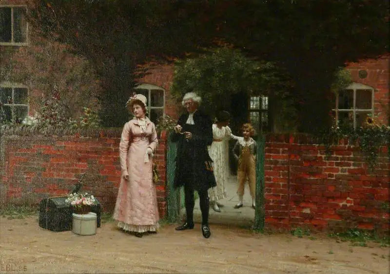 Esperando al entrenador - Edmund Blair Leighton
