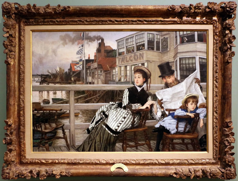 Esperando el ferry en la taberna Falcon - James Tissot