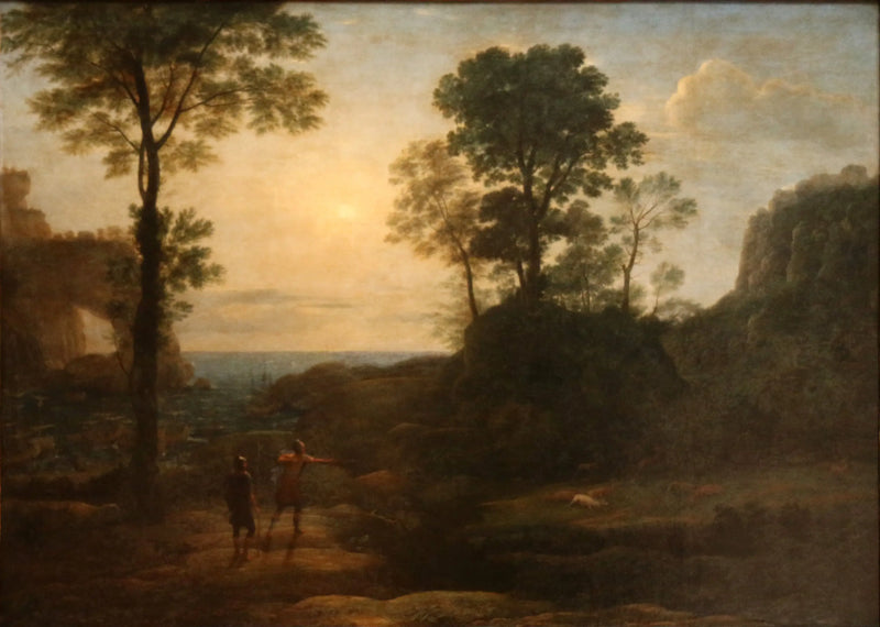 Enée cazando al ciervo en la costa de Libia - Claude Lorrain