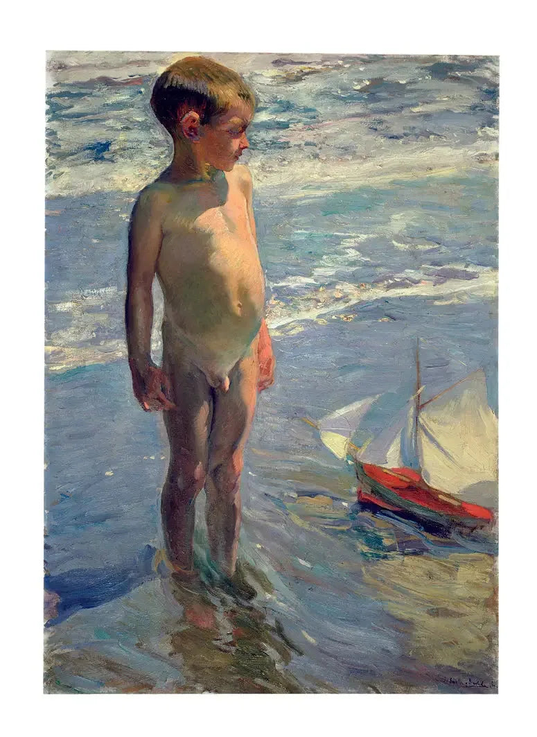 Niño con barco - Joaquín Sorolla