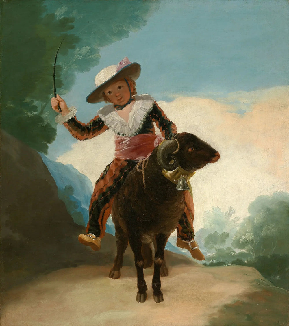 Enfant montant un mouton - Francisco de Goya image 1 reproduction réalisée par Alpha Reproduction